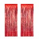 Metalize Parti Fon Süslemesi Kırmızı Renk 50x230 Cm 2 Adet Metalize Parti Fon Süslemesi Kırmızı Renk 50x230 Cm 2 Adet