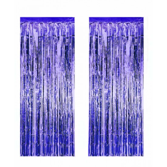 Metalize Parti Fon Süslemesi Lacivert Renk 50x230 Cm 2 Adet
