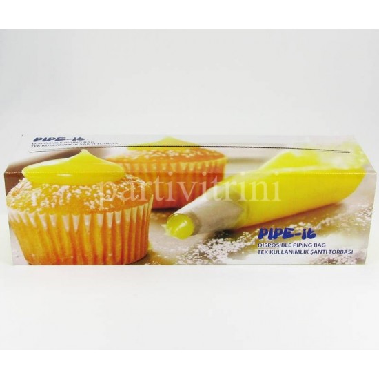 Pipe-it Krema Krem Şanti Sıkma Torbası 26x50cm 72 Adet
