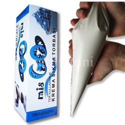 MisGo Tek Kullanımlık Krema Ve Krem Şanti Sıkma Torbası 24x51cm 72 Adet