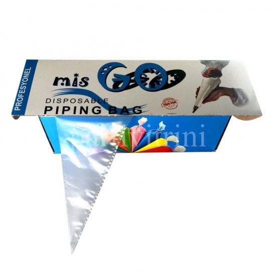 MisGo Tek Kullanımlık Krema Ve Krem Şanti Sıkma Torbası 24x51cm 72 Adet