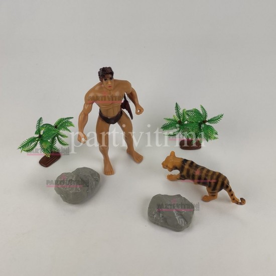Tarzan Temalı Oyuncak Pasta Üstü Süslemesi Tarzan Temalı Oyuncak Pasta Üstü Süslemesi