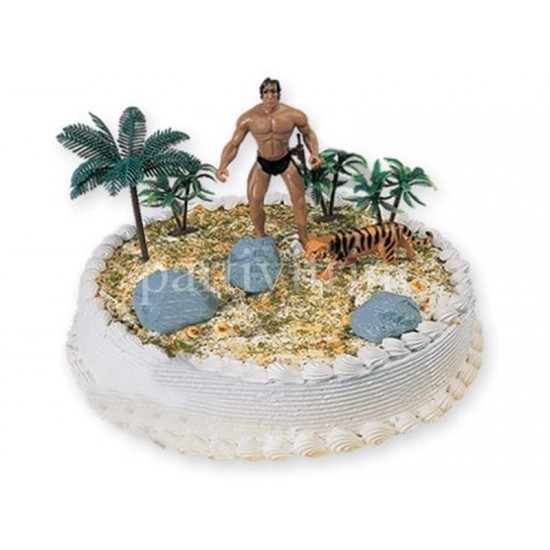 Tarzan Temalı Oyuncak Pasta Üstü Süslemesi Tarzan Temalı Oyuncak Pasta Üstü Süslemesi