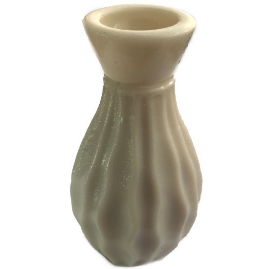 Büyük Kesme Vazo Şişesi Şeklinde Silikon Mum Kokulu Taş Ve Beton Kalıbı 6x6x10.5 Cm