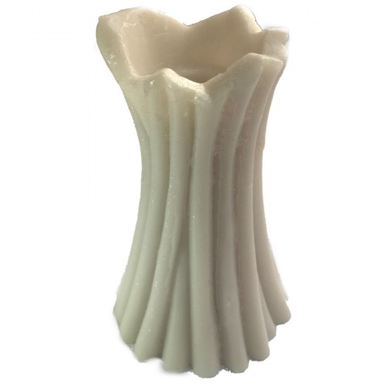 Çizgili Vazo Silikon Mum Kokulu Taş Ve Beton Kalıbı 5x5x8 Cm