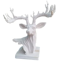 Geyik Başı Şeklinde Beton Saksı Ve Kokulu Taş Silikon Kalıbı 30x35x13 Cm