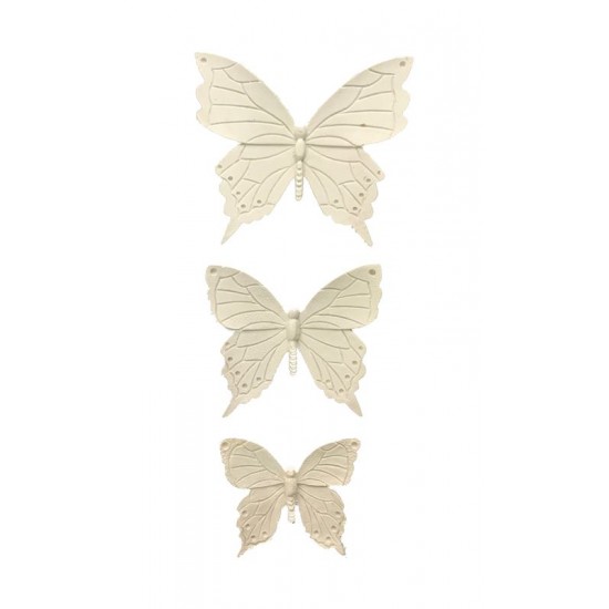 Kelebek Seti Üçlü Silikon Kokulu Taş Ve Beton Kalıbı