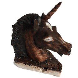 Unicorn 2 Kafası Şeklinde Beton Ve Kokulu Taş Silikon Kalıbı 7.5x14x14 Cm