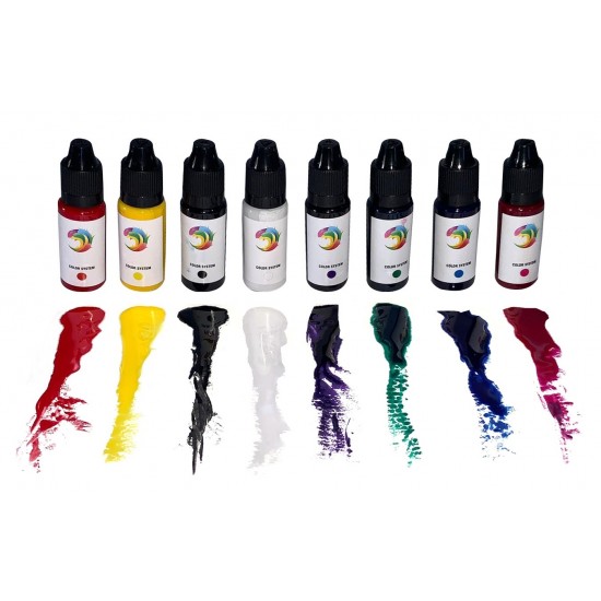 Partivitrini Yarı Transparan Sıvı Epoksi Boyası 20 Ml - 8li Set Partivitrini Yarı Transparan Sıvı Epoksi Boyası 20 Ml - 8li Set
