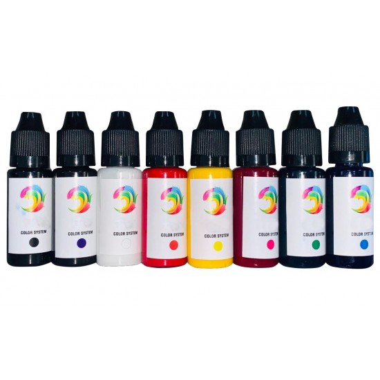 Partivitrini Yarı Transparan Sıvı Epoksi Boyası 20 Ml - 8li Set Partivitrini Yarı Transparan Sıvı Epoksi Boyası 20 Ml - 8li Set