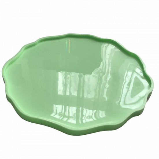 Yuvarlak Silikon Epoksi Tepsi Kalıbı 31x31x0.8 cm
