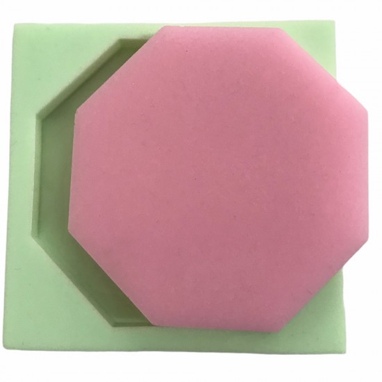Sekizgen Bardak Altlığı Silikon Epoksi Kalıbı 7x7x1 cm