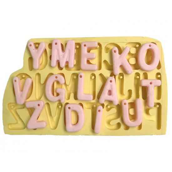 Takı İçin Harf Kalıbı Silikon Epoksi Kalıbı 3.5x3x0.5 Cm