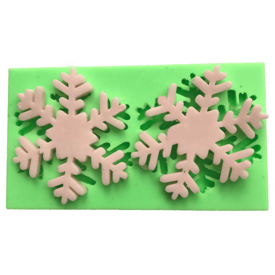 Takı İçin Kar Tanesi İkili Silikon Epoksi Kalıbı 5x5x0.5 Cm