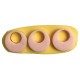 Takı İçin Oval Halka Modeli Üçlü Silikon Epoksi Kalıbı 2.5x2.5x0.5 Cm