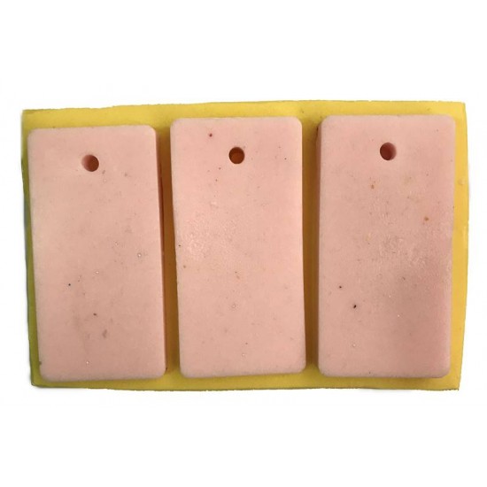 Takı İçin Uzun Orta Boy Dikdörtgen Modeli Üçlü Silikon Epoksi Kalıbı 4x2x0.5 Cm
