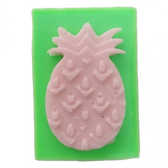Ananas Figürlü Dekoratif Kenar Silikon Pasta-Kokulu-Taş Ve Sabun Kalıbı