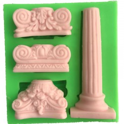 Antik Roma Sütunu Dekoratif Kenar Silikon Pasta-Kokulu-Taş Ve Sabun Kalıbı Antik Roma Sütunu Dekoratif Kenar Silikon Pasta-Kokulu-Taş Ve Sabun Kalıbı