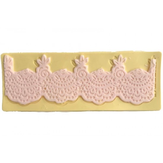 Dantel Süsleme Figürlü Silikon Pasta-Kokulu-Taş Ve Sabun Kalıbı