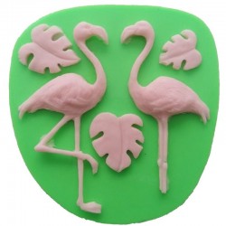 Flamingo Figürlü Dekoratif Kenar Silikon Pasta-Kokulu-Taş Ve Sabun Kalıbı Flamingo Figürlü Dekoratif Kenar Silikon Pasta-Kokulu-Taş Ve Sabun Kalıbı