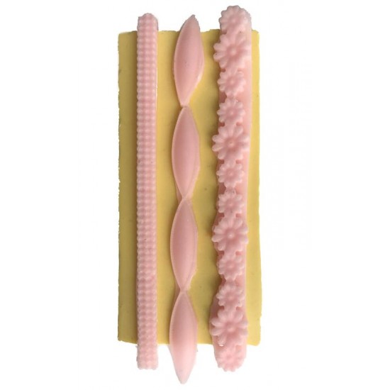 Şerit Şekiller Figürlü Silikon Pasta-Kokulu-Taş Ve Sabun Kalıbı