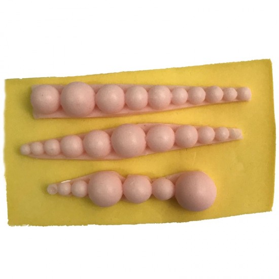 SıralıKüçükten Büyüğe  Yuvarlak Boncuklar Silikon Pasta-Kokulu-Taş Ve Sabun Kalıbı