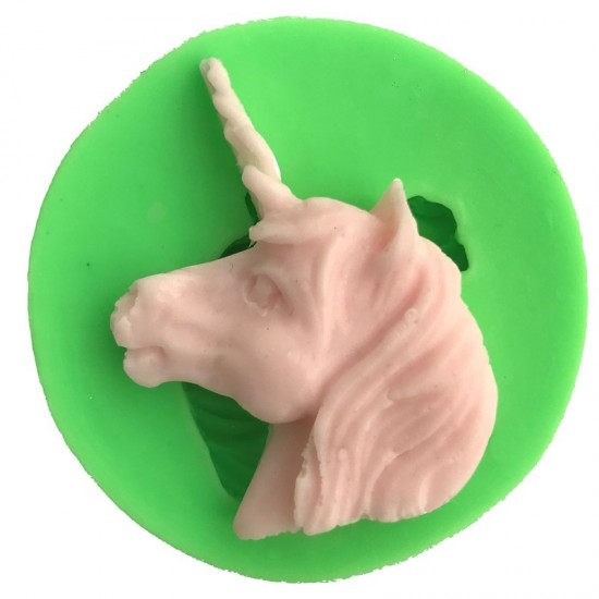 Unicorn Tek Boynuzlu At Figürlü Dekoratif Kenar Silikon Pasta-Kokulu-Taş Ve Sabun Kalıbı