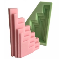 3d Merdiven Silikon Mum Kalıbı 12x9x2,5 Cm