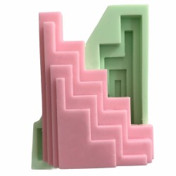 3d Merdiven Silikon Mum Kalıbı 12x9x2,5 Cm