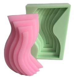 Dalgalı Buzdağı Silikon Mum Kalıbı 12x6x3 Cm