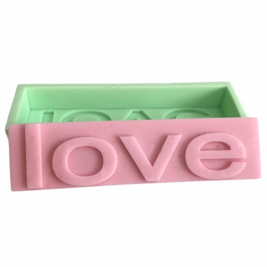 Love (Aşk) Silikon Mum Kalıbı 15x4x2.5 Cm
