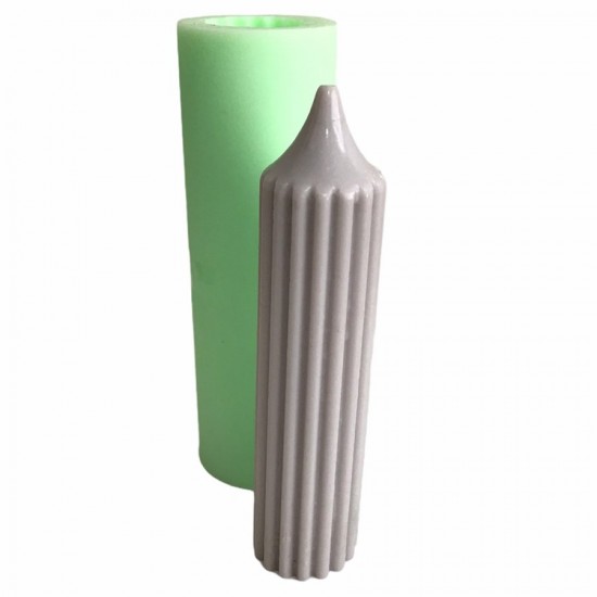 Partivitrini Çizgili Çubuk Mum Silikon Kalıbı 3.5x3.5x15 cm