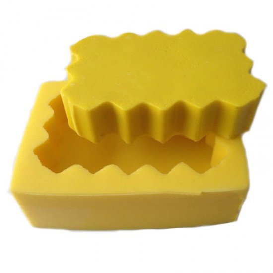 Tırtıklı Dikdörtgen Silikon Mum Kokulu Taş Ve Sabun Kalıbı 7x4.5x1.5 Cm