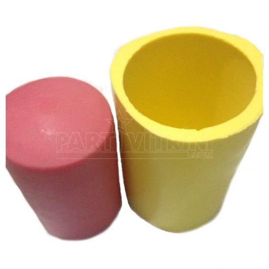 Silindir Şeklinde Silikon Mum Kokulu Taş Ve Sabun Kalıbı 6x6x10 Cm Silindir Şeklinde Silikon Mum Kokulu Taş Ve Sabun Kalıbı 6x6x10 Cm