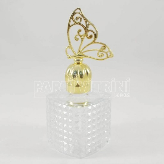 Kare Kesme Cam Kolonya Ve Oda Kokusu Şişesi 100 cc