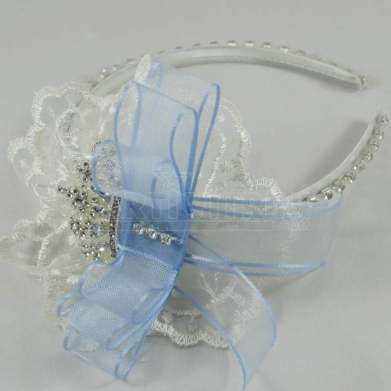 Taçlı Ve Kurdelalı Krem Renk Lohusa Terlik Ve Taç Seti